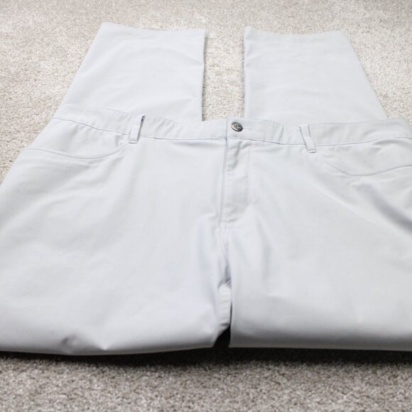 Rhoback Pants Mens 42x32 Gray Delta Performance Golf Active Casual Stretch - Picture 2 of 15